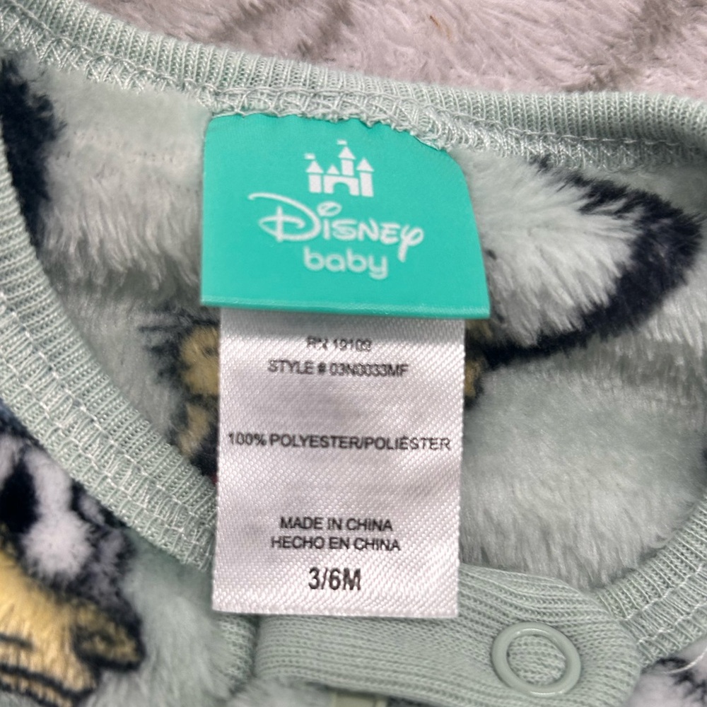 Disney Baby Sleepers Bundle 3-6M 6M Mickey Pooh Footed Pajamas - Picture 7 of 7